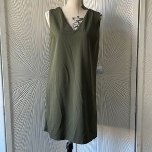 The Vanity Room | olive green sleeveless dress